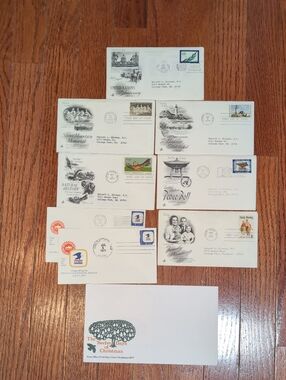 USPS 1970-1977 First Day of Issue Envelope Stamp + Letter Collection